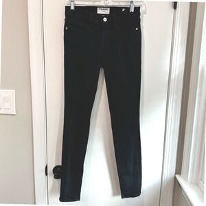 FRAME Denim Skinny Leg Jeans Black Wash Mid Rise Womens Size‎ 25
